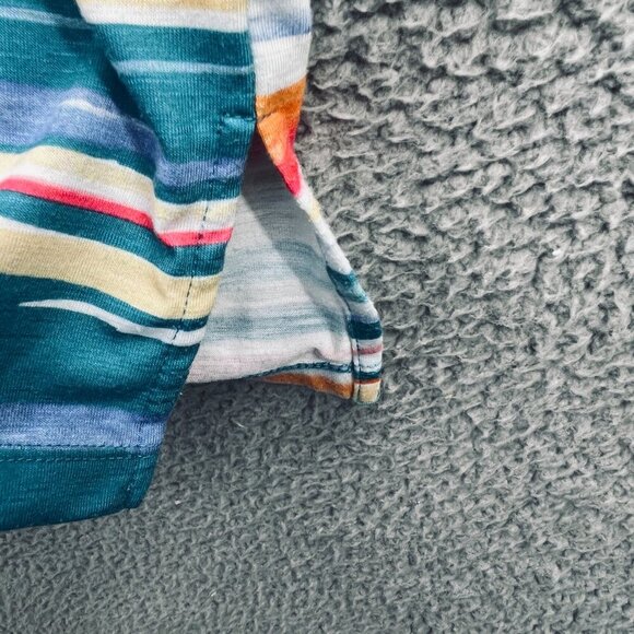 Alfred Dunner Women Top Small Blue Orange Short‎ Sleeve Pullover Shirt Pineapple - Picture 4 of 9